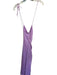 Sandro Size 36 Purple Polyester Halter Neck Drawstring front Low Back Maxi Dress Purple / 36