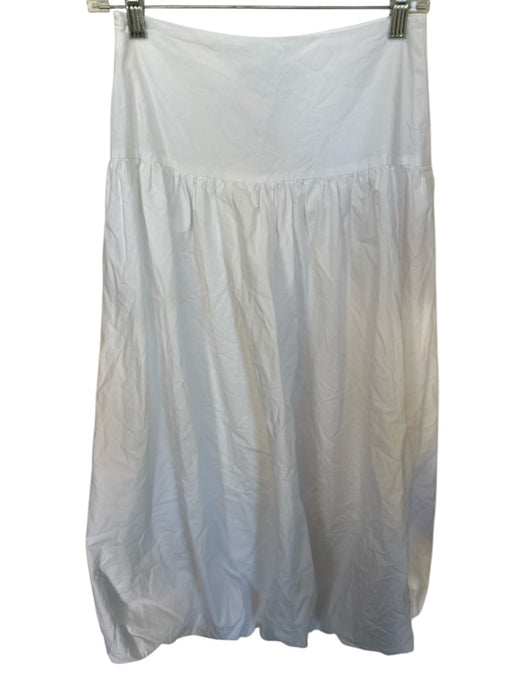 Kaiia Size 2 White Cotton Side Zip Maxi Skirt White / 2