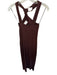 Zara Size XS Brown Viscose Blend One Shoulder Gold Hardware Maxi Dress Brown / XS