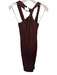 Zara Size XS Brown Viscose Blend One Shoulder Gold Hardware Maxi Dress Brown / XS