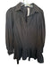 Showpo Size 0 Black Cotton Long Sleeve Buttons Collar Dress Black / 0