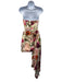 Katie May Size XS Beige, Pink, Multi Floral Draped Mini Dress Beige, Pink, Multi / XS