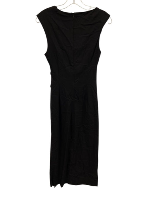 Zara Size S Black Polyester Blend Cut Out Sides Sleeveless Midi Dress Black / S