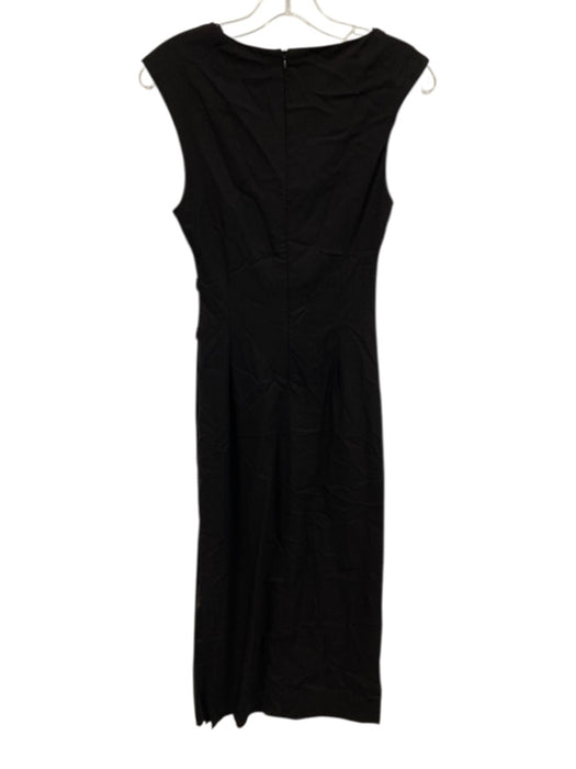 Zara Size S Black Polyester Blend Cut Out Sides Sleeveless Midi Dress Black / S