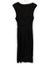 Zara Size S Black Polyester Blend Cut Out Sides Sleeveless Midi Dress Black / S