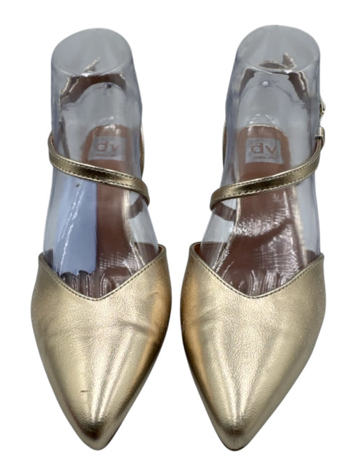 Dolce Vita Shoe Size 8.5 Gold Manmade Material Pointed Toe Low Heel Pumps Gold / 8.5