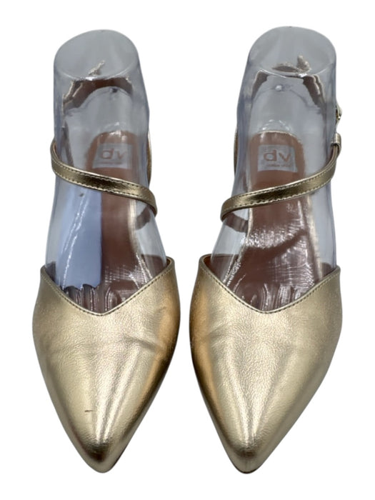Dolce Vita Shoe Size 8.5 Gold Manmade Material Pointed Toe Low Heel Pumps Gold / 8.5