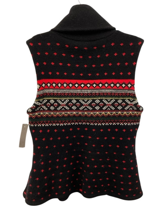 Ralph Lauren Blue Size L Black, Red, Multi Wool & Cashmere Sleeveless Vest Black, Red, Multi / L