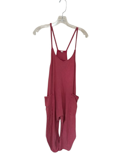 FP Movement Size XS Berry Pockets Spaghetti Strap Back Zip Athletic Jumper Berry / XS