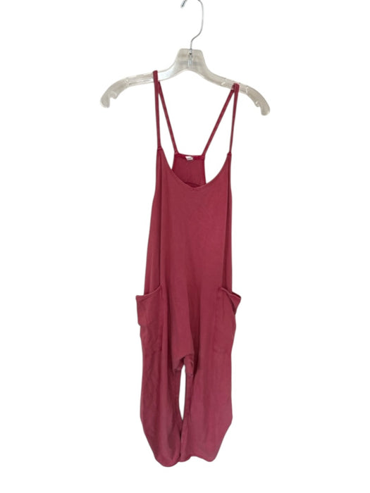 FP Movement Size XS Berry Pockets Spaghetti Strap Back Zip Athletic Jumper Berry / XS