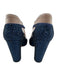 Valentino Shoe Size 40 Navy & Beige Suede Jeweled T Strap Almond Toe Pumps Navy & Beige / 40