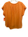 XiRENA Size XS Orange Cotton Gauze curved hem Button Cap Sleeve Top Orange / XS