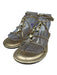 Ba&sh Shoe Size 37 Gold Leather Gold Tone Hardware Strappy Ankle Wrap Sandals Gold / 37