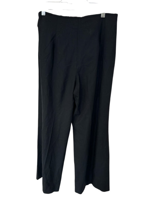 Trina Turk Size 8 Black Virgin Wool Blend Wide Leg Pleats Front Pockets Pants Black / 8