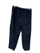 D-due Size 42 Navy Linen Elastic Waist Front Pockets Wide Leg Pants Navy / 42
