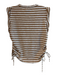 Veronica Beard Size S Brown & White Pima Cotton Sleeveless Striped Top Brown & White / S