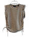 Veronica Beard Size S Brown & White Pima Cotton Sleeveless Striped Top Brown & White / S