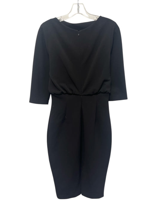 Badgley Mischka Size XS Black Cowl Neck Knee Length Sheath Dress Black / XS
