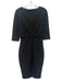Badgley Mischka Size XS Black Cowl Neck Knee Length Sheath Dress Black / XS