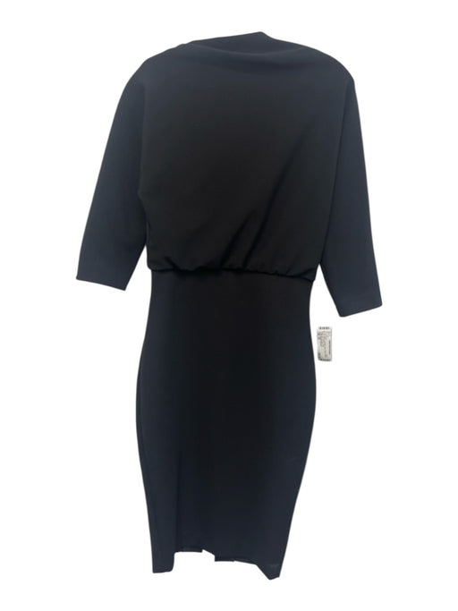 Badgley Mischka Size XS Black Cowl Neck Knee Length Sheath Dress Black / XS