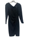 L.K. Bennett Size 4 Black Polyester Blend Asymmetric Neckline Sheath Dress Black / 4