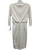 Badgley Mischka Size XS White Polyester Blend Cowl Neck Below Knee Sheath Dress White / XS