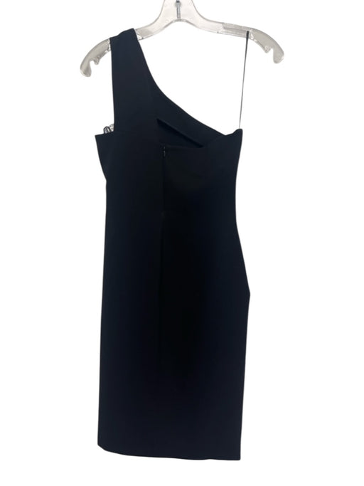Likely Size 2 Black Polyester Blend One Shoulder Knee length Dress Black / 2
