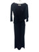 Chiara Boni Size 40 / s Black Polyamide Blend Half Sleeve Draped Detail Jumpsuit Black / 40 / s