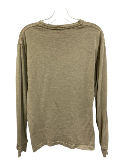 Kith Size XS Beige Cotton Solid T shirt Crew Men's Long Sleeve Shirt Beige / XS