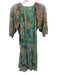 Ramy Brook Size Small Turquiose & Multicolor Polyester Blend Metallic Dress Turquiose & Multicolor / Small