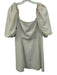 Koch Size Medium Beige & White Polyester Checkered Gingham Dress Beige & White / Medium