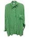 Koch Size XS Green Button Down Long Sleeve Collared Top Green / XS