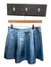 Loveshackfancy Size 6 Blue Lamb leather Side Zip Metallic Mini Skirt Blue / 6