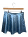 Loveshackfancy Size 6 Blue Lamb leather Side Zip Metallic Mini Skirt Blue / 6
