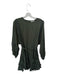 Rhode Size S Forest Green & Black Viscose Long Balloon Sleeve Belted Dress Forest Green & Black / S