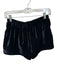 Secular Size S Black Velvet Elastic Waist Bubble Hem Shorts Black / S