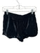 Secular Size S Black Velvet Elastic Waist Bubble Hem Shorts Black / S