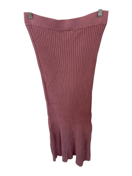 Sundays Size M Mauve Viscose Blend Elastic Waist Ribbed Maxi Skirt Mauve / M