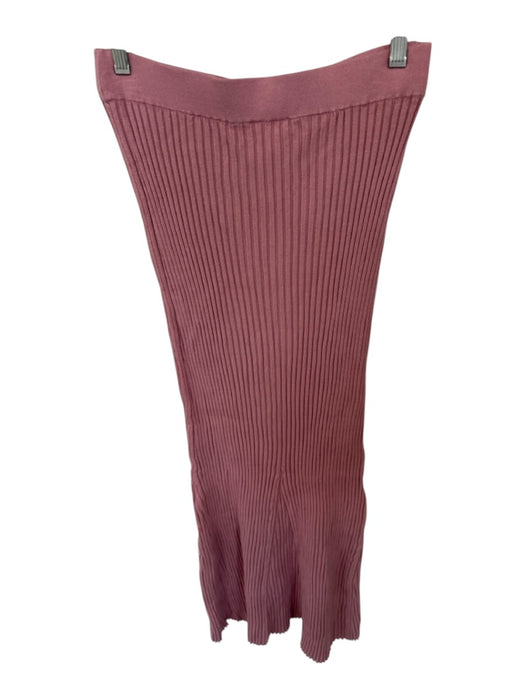 Sundays Size M Mauve Viscose Blend Elastic Waist Ribbed Maxi Skirt Mauve / M