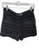 IRO Size 38 Black Cotton Blend High Waist Tweed Shorts Black / 38