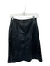 Karina Grimaldi Size S Black Vegan Leather Cross Over Side Zip Midi Skirt Black / S
