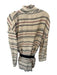 Isabel Marant Size 38 Tan & Red Cotton Raw Hem Striped Belted Coat Tan & Red / 38