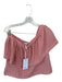 Koch Size XS Orange & White Polyester One Shoulder Striped Top Orange & White / XS