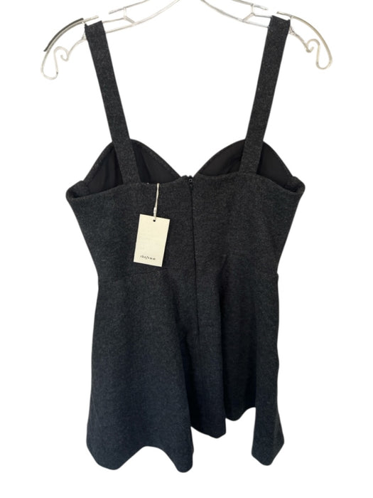 The Femm Size M Charcoal Polyester Sleeveless Sweetheart Neckline Padded Dress Charcoal / M