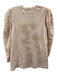 Raquel Allegra Size 0 Light Pink Cotton Tie Dye 3/4 Balloon Sleeve T Shirt Top Light Pink / 0