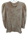 Raquel Allegra Size 0 Light Pink Cotton Tie Dye 3/4 Balloon Sleeve T Shirt Top Light Pink / 0