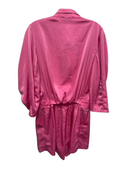 Koch Size S Pink Polyester 1/2 Balloon Sleeve 1/2 Button Collared Mini Romper Pink / S