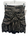 IRO Size 36 Black & Gold Nylon Blend Metallic Detail Gathered Draped Mini Skirt Black & Gold / 36