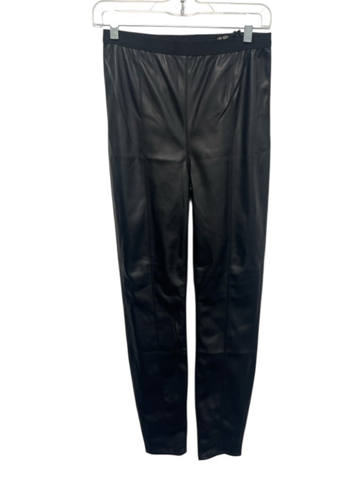 BlankNYC Size 28 Black PU Leather Elastic Waistband Paneled Skinny Legging Pants Black / 28