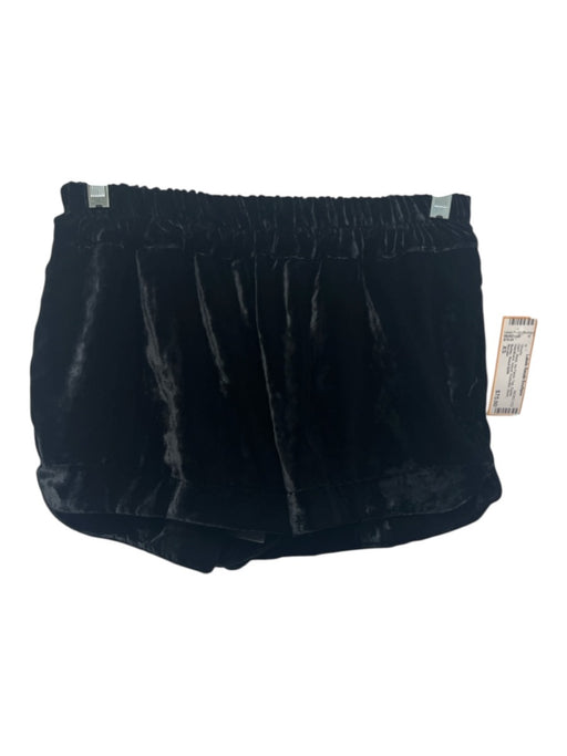 Secular Size XS Black No Fabric Tag Elastic Waistband Velvet Pocketed Shorts Black / XS